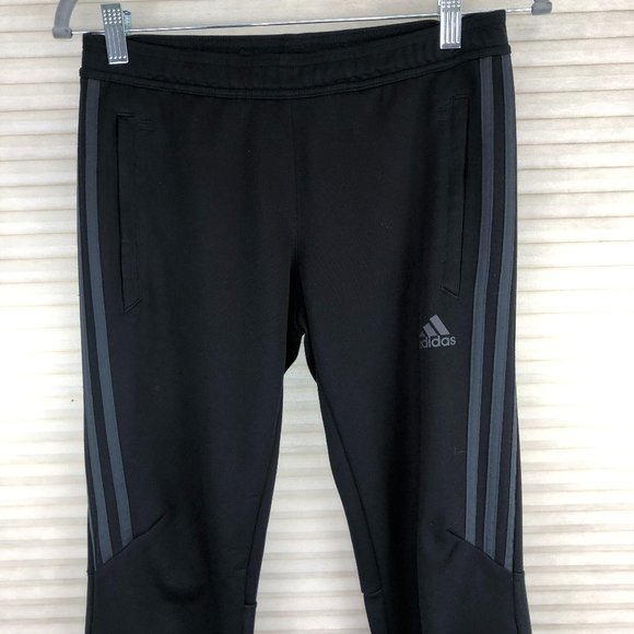 Adidas Three Stripe Black Climacool Track Pants with Side Zips Athleisure Gym - Picture 4 of 17